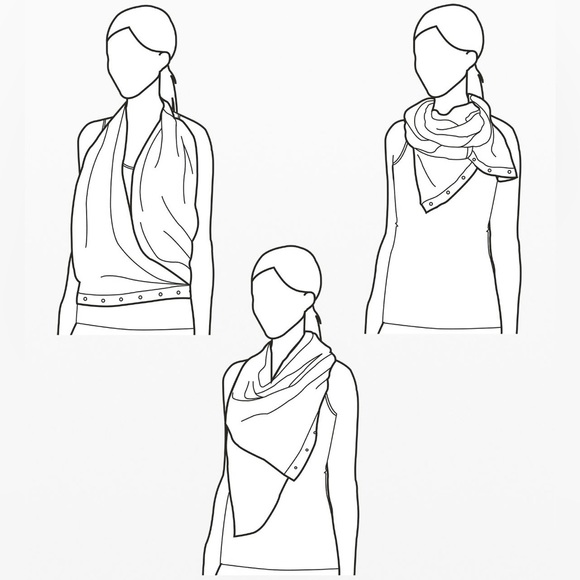 LULULEMON Rulu Scarf - Dark Heather Grey Snap Vinyasa Scarf - One Size EUC - Picture 13 of 16